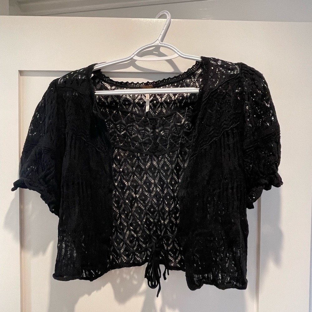 Free People Lace Tie Up Shirt